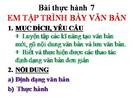 Bài thực hành 7. Em tập trình bày văn bản